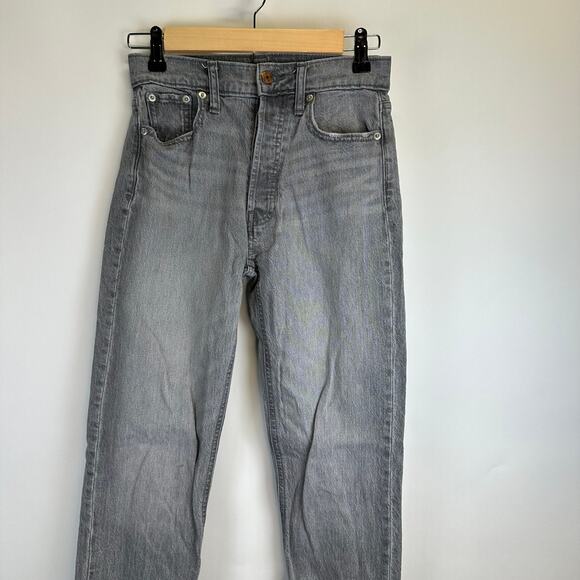 Gap Charcoal Wash Cheeky Straight High Rise Button Fly Jeans Women's Size 25 - Picture 2 of 12